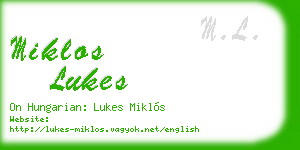 miklos lukes business card
